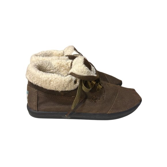 TOMS Womens Brown Lined Lace-Up Ankle Boots Size 9 - Picture 3 of 7